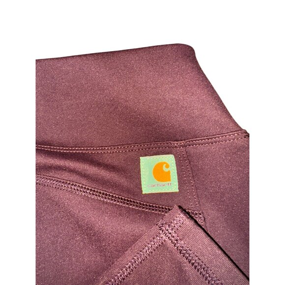 Carhartt WomenS Stretch Leggings Burgundy Athletic Work Pant Size Medium - Picture 10 of 11